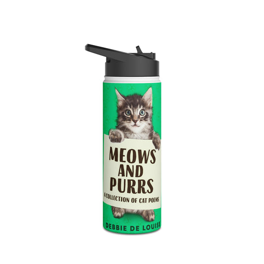 Meows and Purrs - Stainless Steel Water Bottle