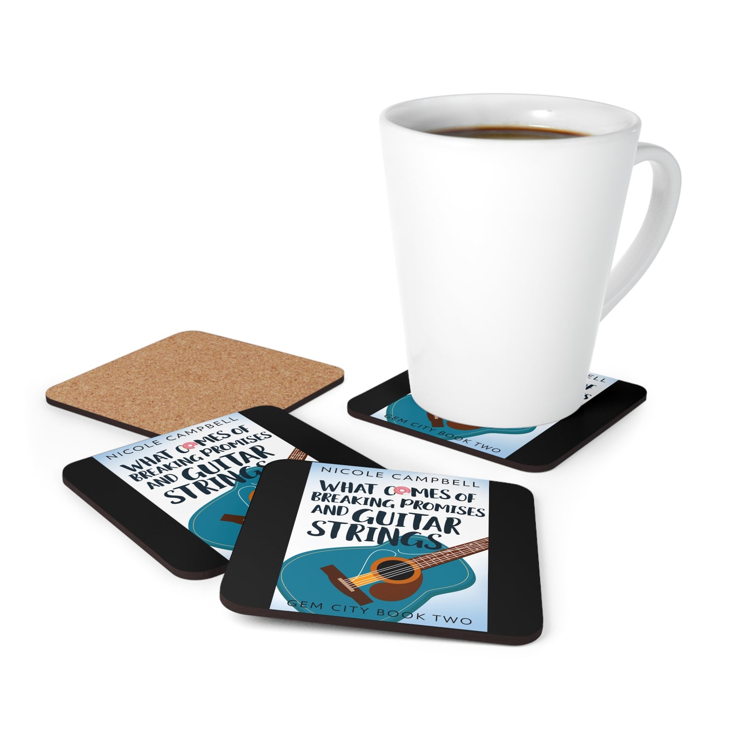 What Comes of Breaking Promises and Guitar Strings - Corkwood Coaster Set