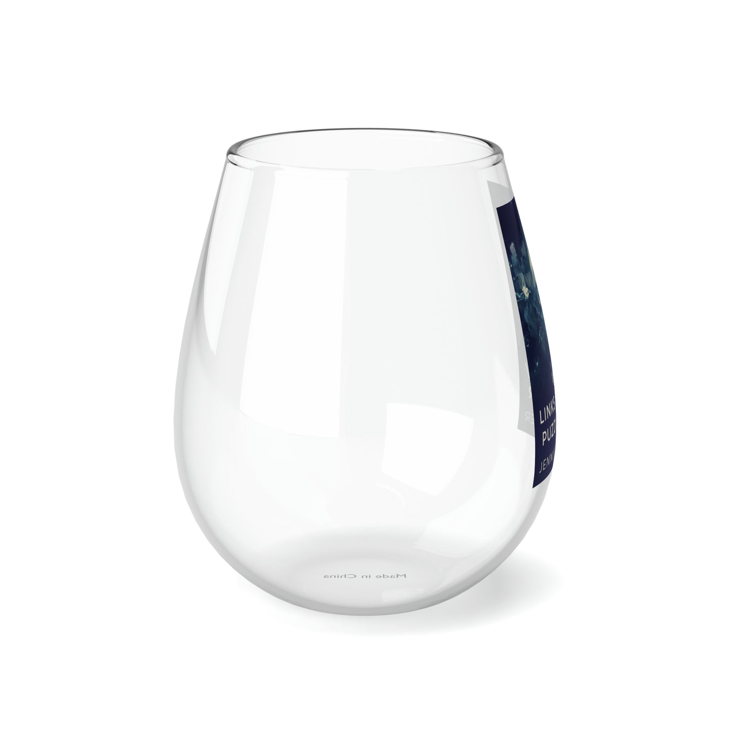 When Links / Blanks / Puzzles Linger - Stemless Wine Glass, 11.75oz