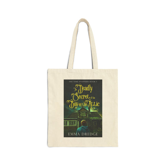 The Deadly Secret of the Boy in the Attic - Cotton Canvas Tote Bag