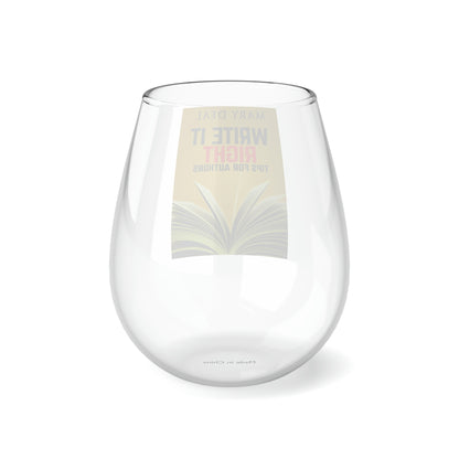 Write It Right - Stemless Wine Glass, 11.75oz