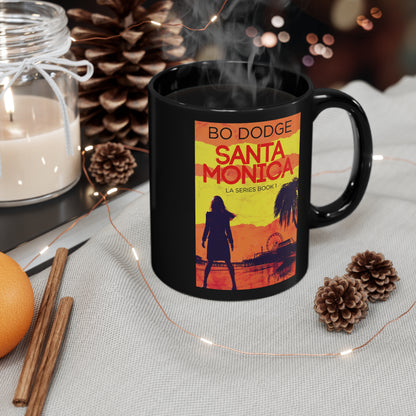 Santa Monica - Black Coffee Mug