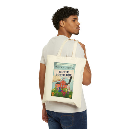 Flower Power Trip - Cotton Canvas Tote Bag