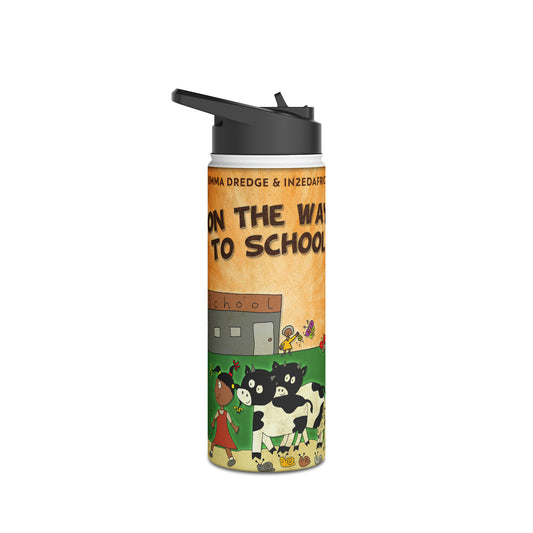 On The Way To School - Stainless Steel Water Bottle