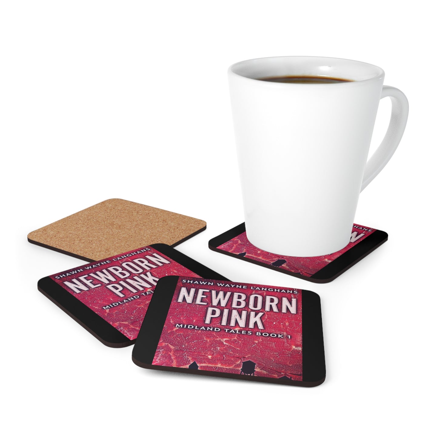 Newborn Pink - Corkwood Coaster Set