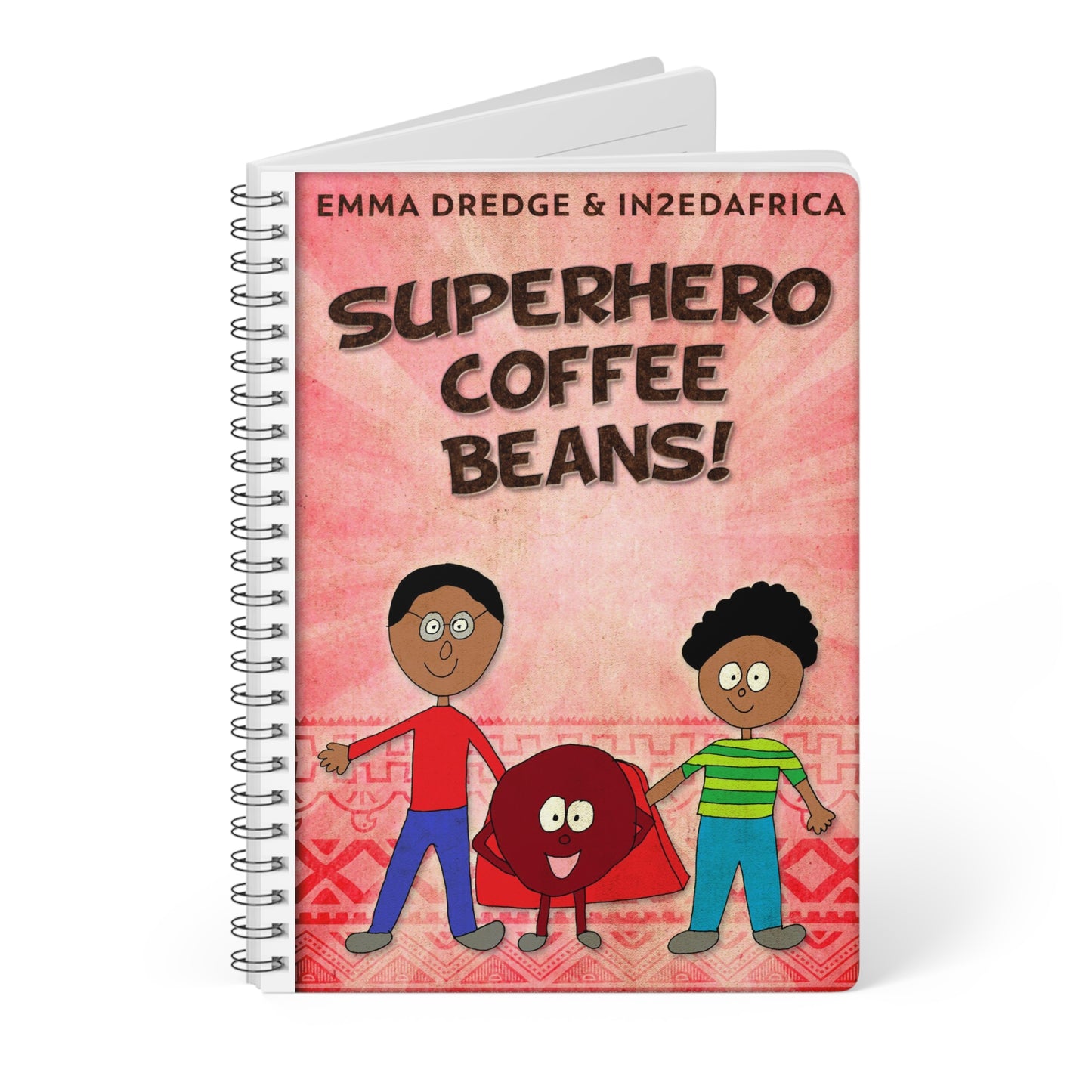 Superhero Coffee Beans! - A5 Wirebound Notebook