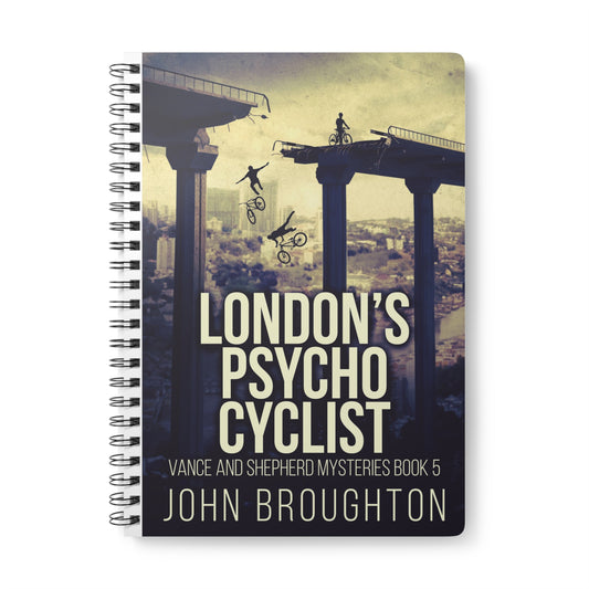 London's Psycho Cyclist - A5 Wirebound Notebook