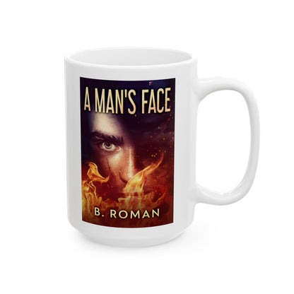 A Man's Face - White Coffee Mug