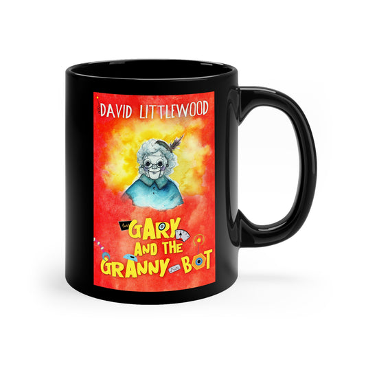 Gary And The Granny-Bot - Black Coffee Mug