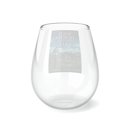 Wild Horses On The Salt - Stemless Wine Glass, 11.75oz