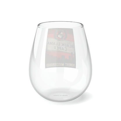 The Black Llama Caper - Stemless Wine Glass, 11.75oz