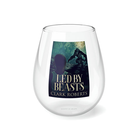 Led By Beasts - Stemless Wine Glass, 11.75oz