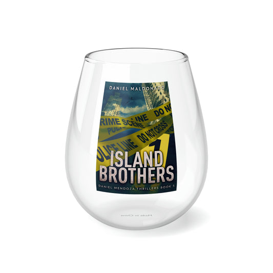 Island Brothers - Stemless Wine Glass, 11.75oz