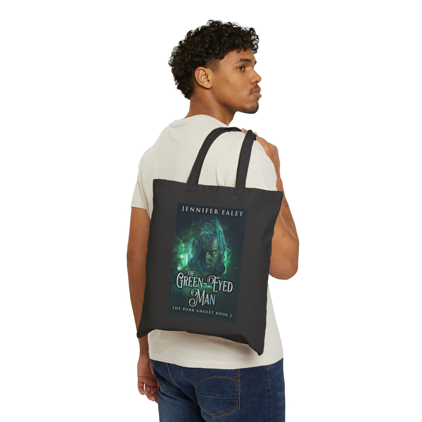 The Green-Eyed Man - Cotton Canvas Tote Bag