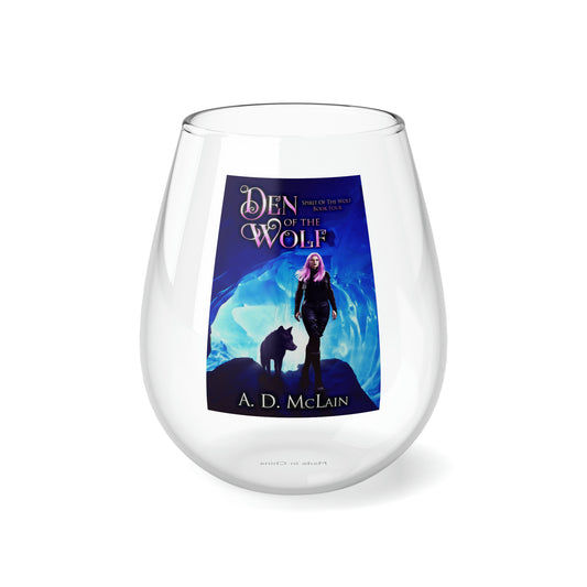 Den Of The Wolf - Stemless Wine Glass, 11.75oz