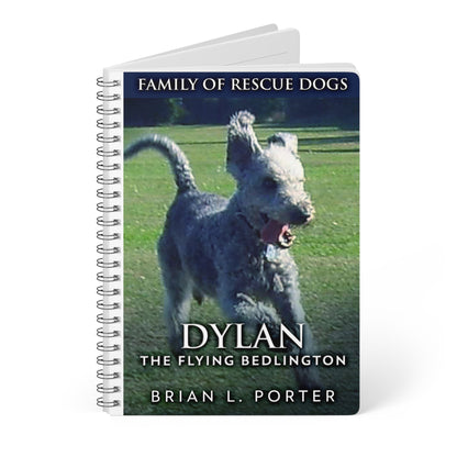 Dylan - The Flying Bedlington - A5 Wirebound Notebook
