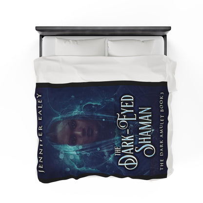 The Dark-Eyed Shaman - Velveteen Plush Blanket