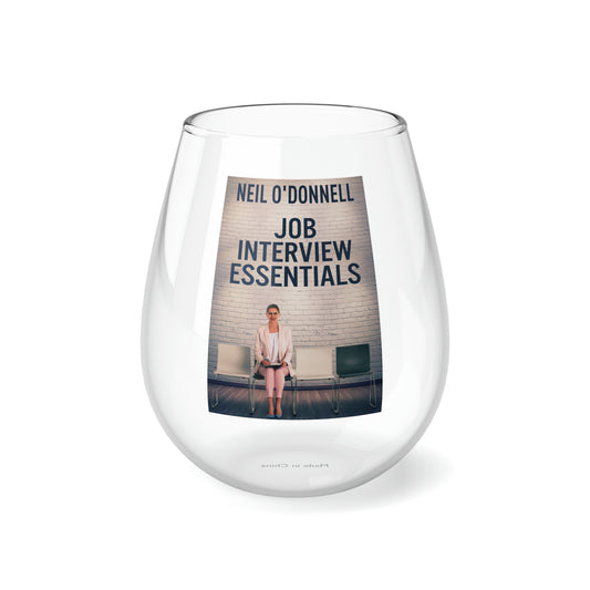 Job Interview Essentials - Stemless Wine Glass, 11.75oz