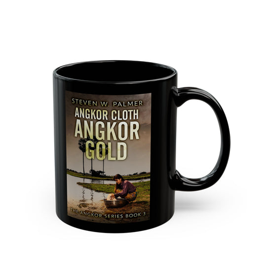 Angkor Cloth, Angkor Gold - Black Coffee Mug