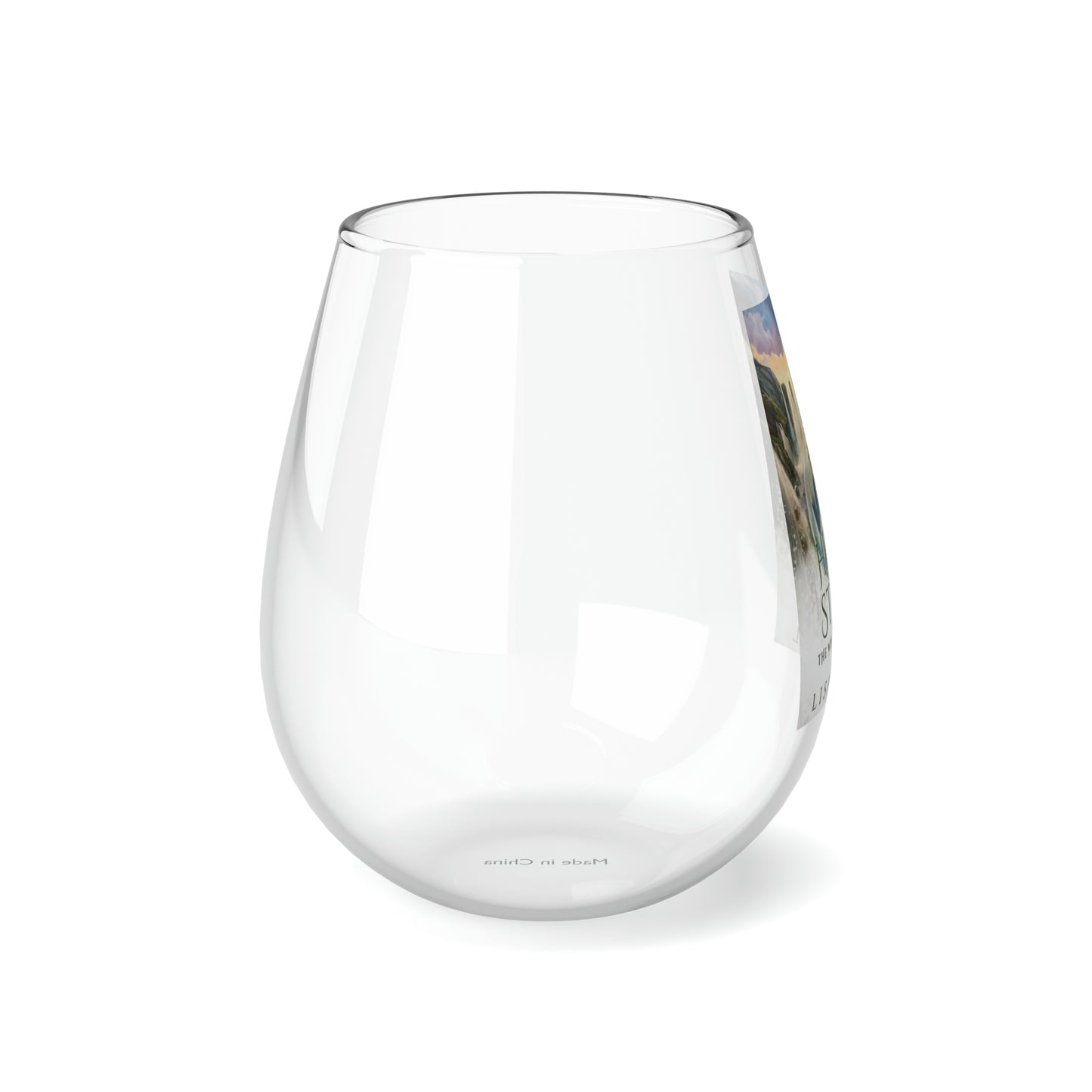 Heart Stone - Stemless Wine Glass, 11.75oz