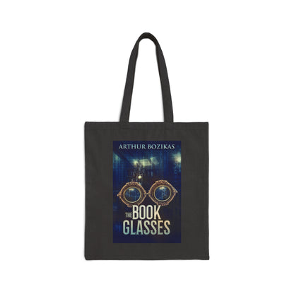 The Book Glasses - Cotton Canvas Tote Bag