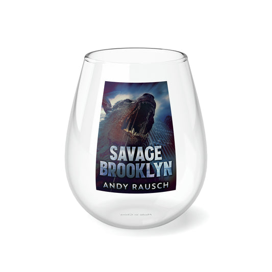 Savage Brooklyn - Stemless Wine Glass, 11.75oz