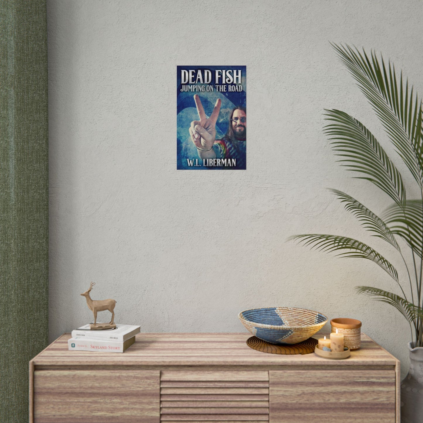 Dead Fish Jumping On The Road - Poster