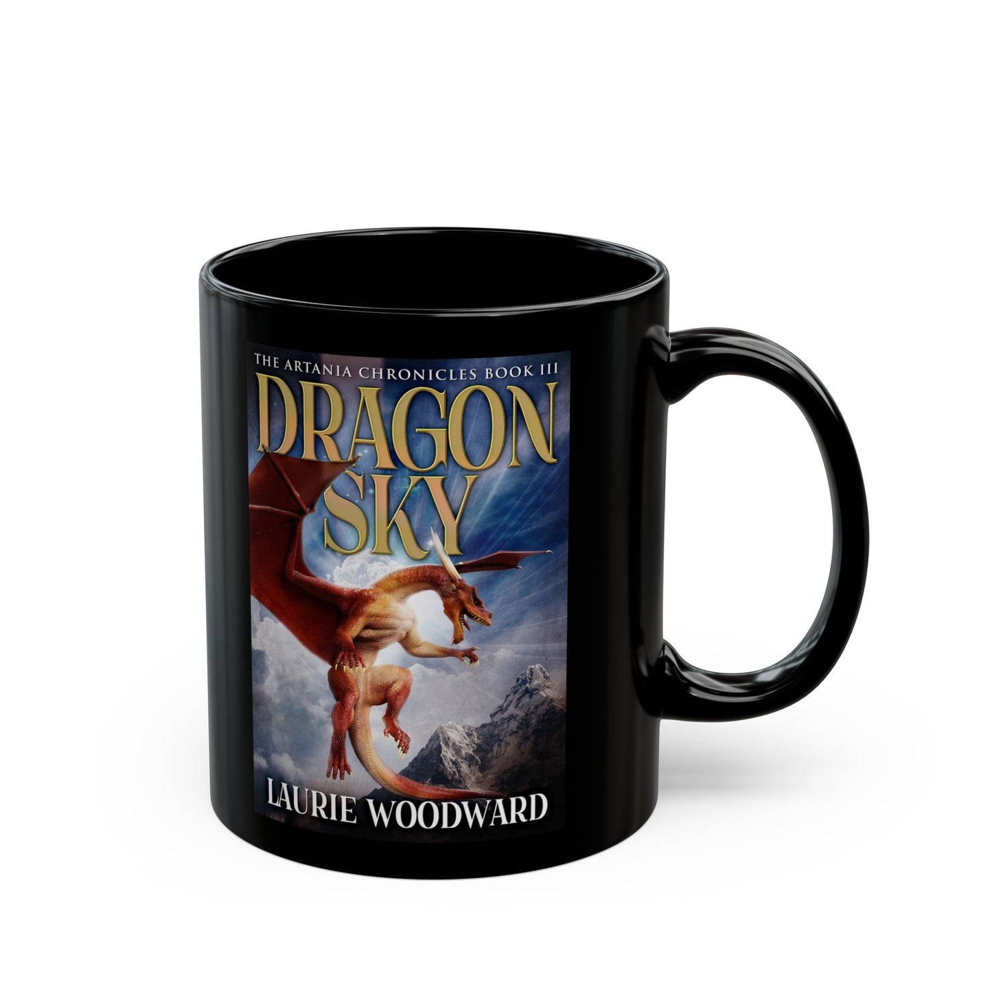 Dragon Sky - Black Coffee Mug