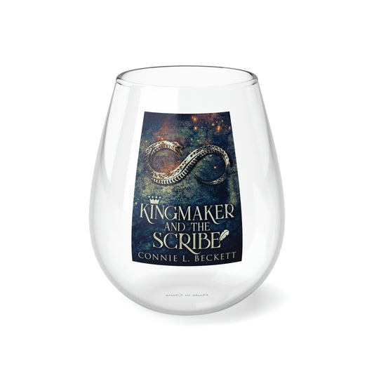 Kingmaker And The Scribe - Stemless Wine Glass, 11.75oz