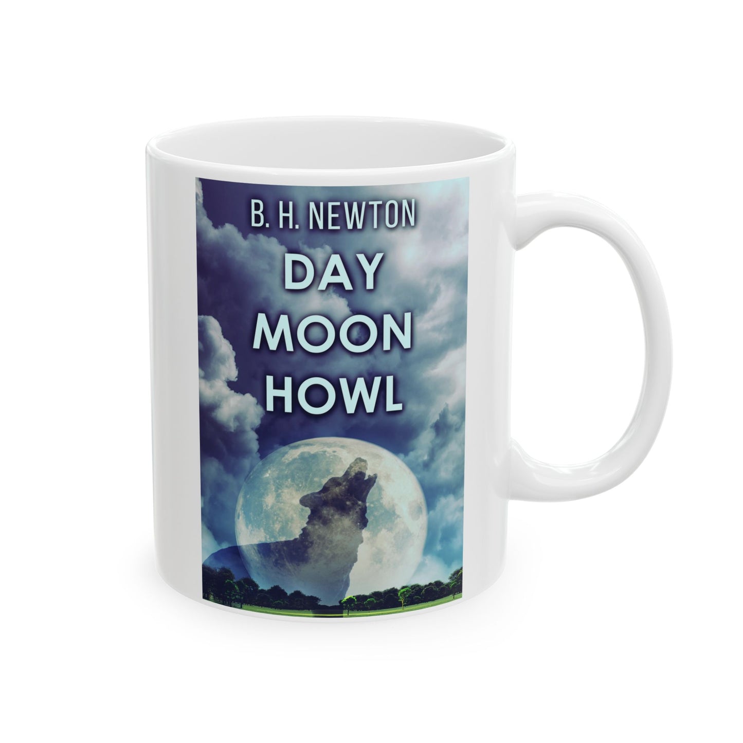 Day Moon Howl - White Coffee Mug