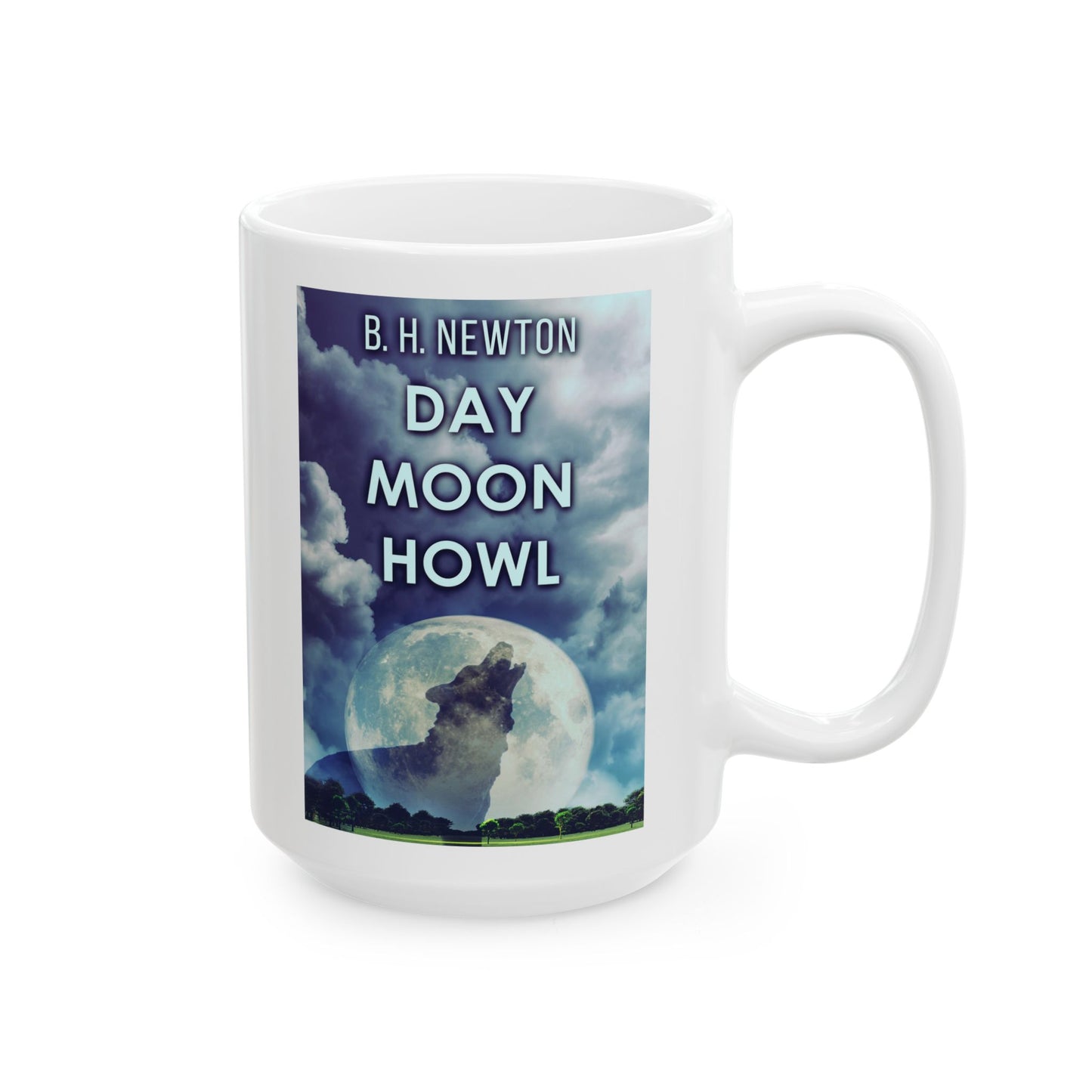 Day Moon Howl - White Coffee Mug