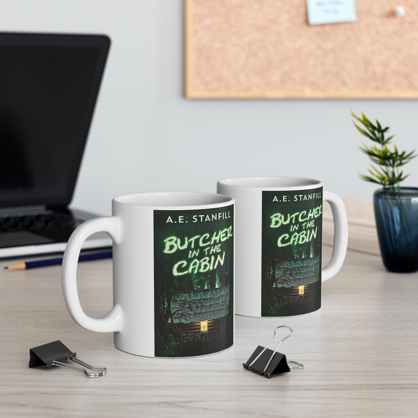 Butcher In The Cabin - White Coffee Mug