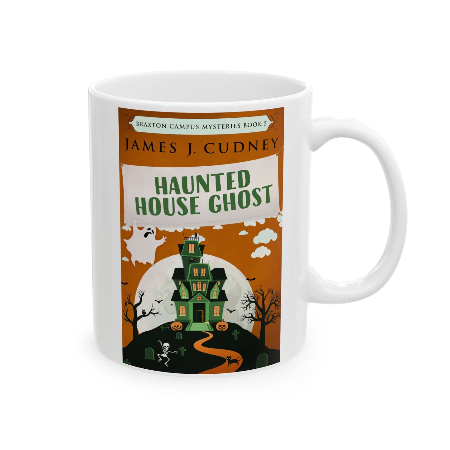 Haunted House Ghost - White Coffee Mug