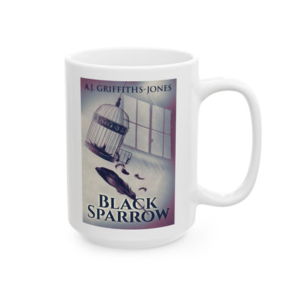 Black Sparrow - White Coffee Mug