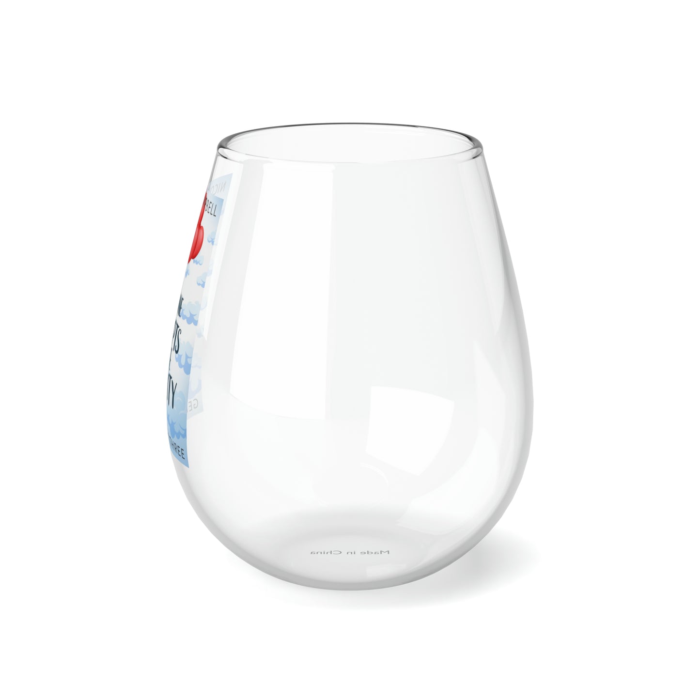How One Attempts to Chase Gravity - Stemless Wine Glass, 11.75oz