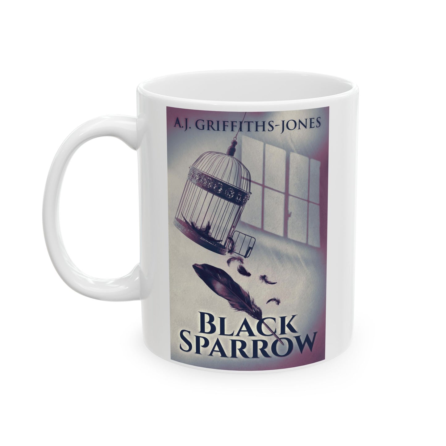 Black Sparrow - White Coffee Mug