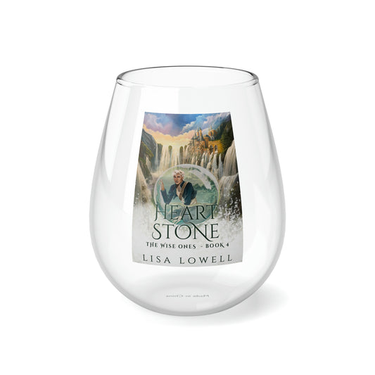 Heart Stone - Stemless Wine Glass, 11.75oz