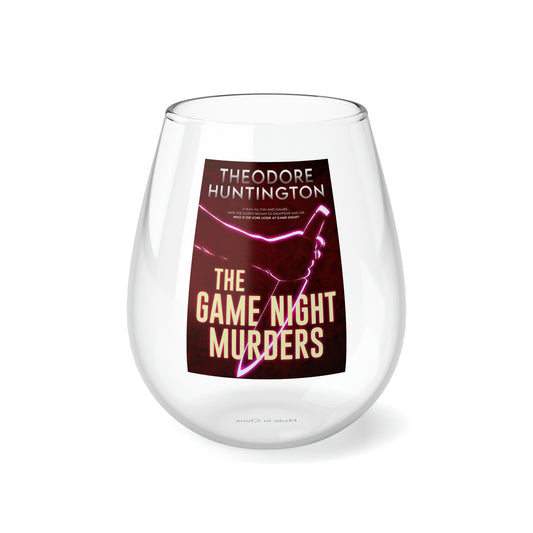 The Game Night Murders - Stemless Wine Glass, 11.75oz