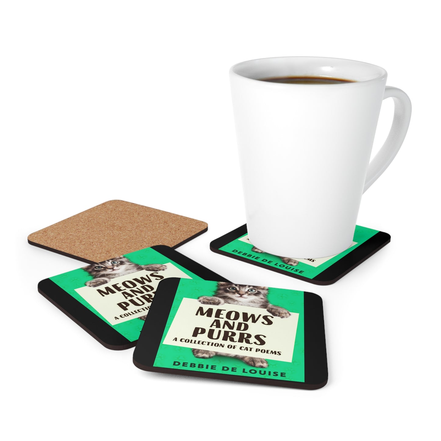 Meows and Purrs - Corkwood Coaster Set