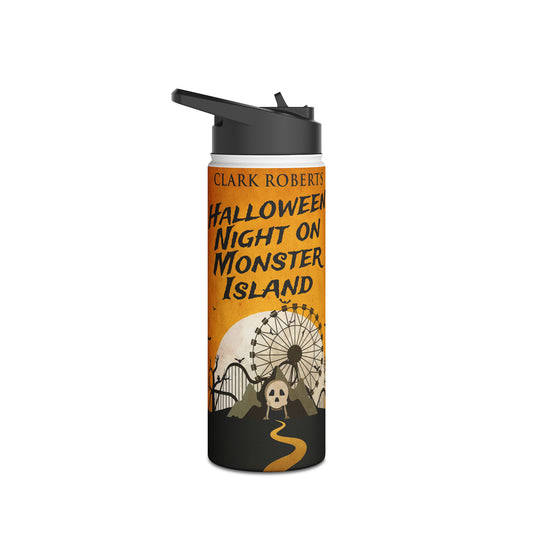 Halloween Night On Monster Island - Stainless Steel Water Bottle