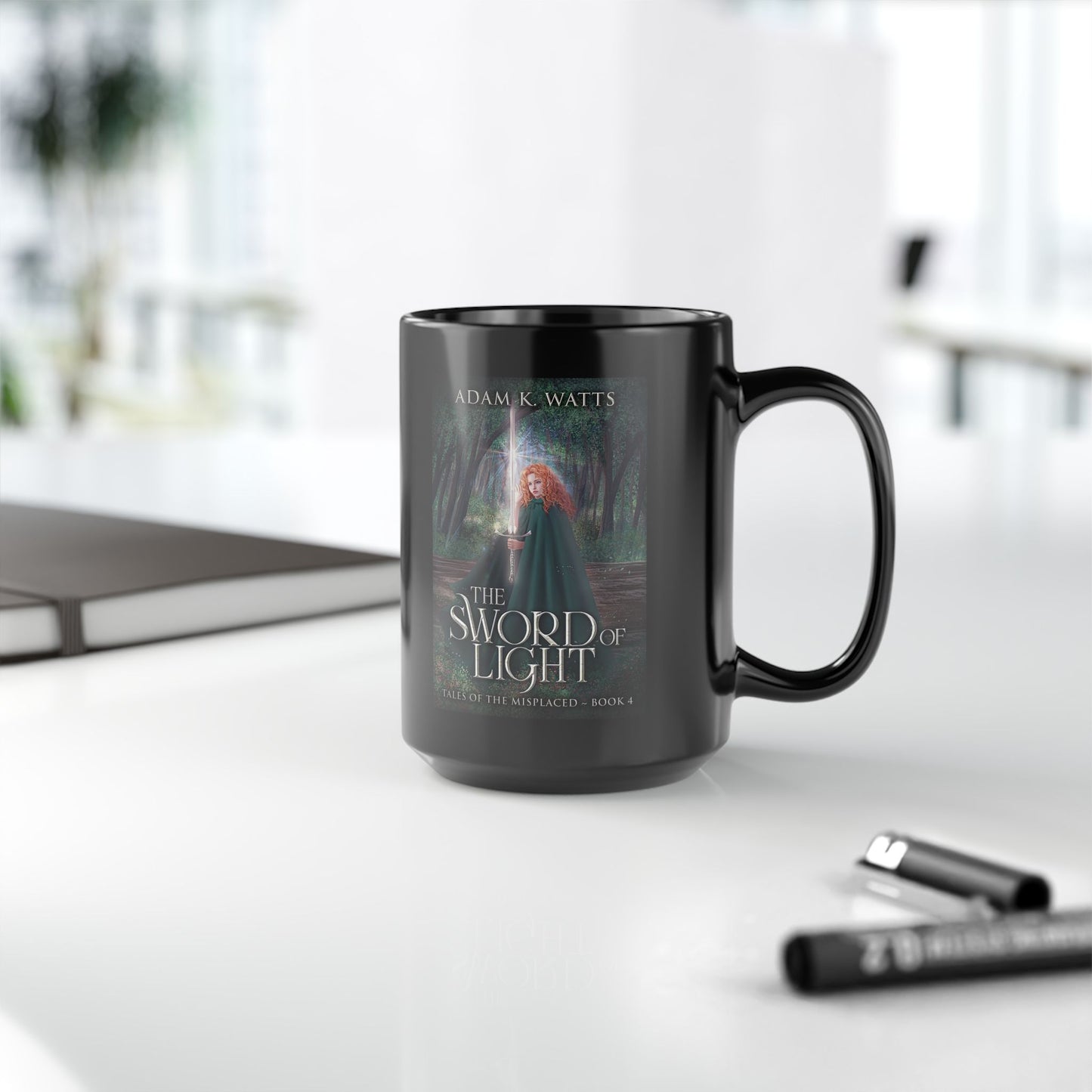 The Sword of Light - Black Coffee Mug