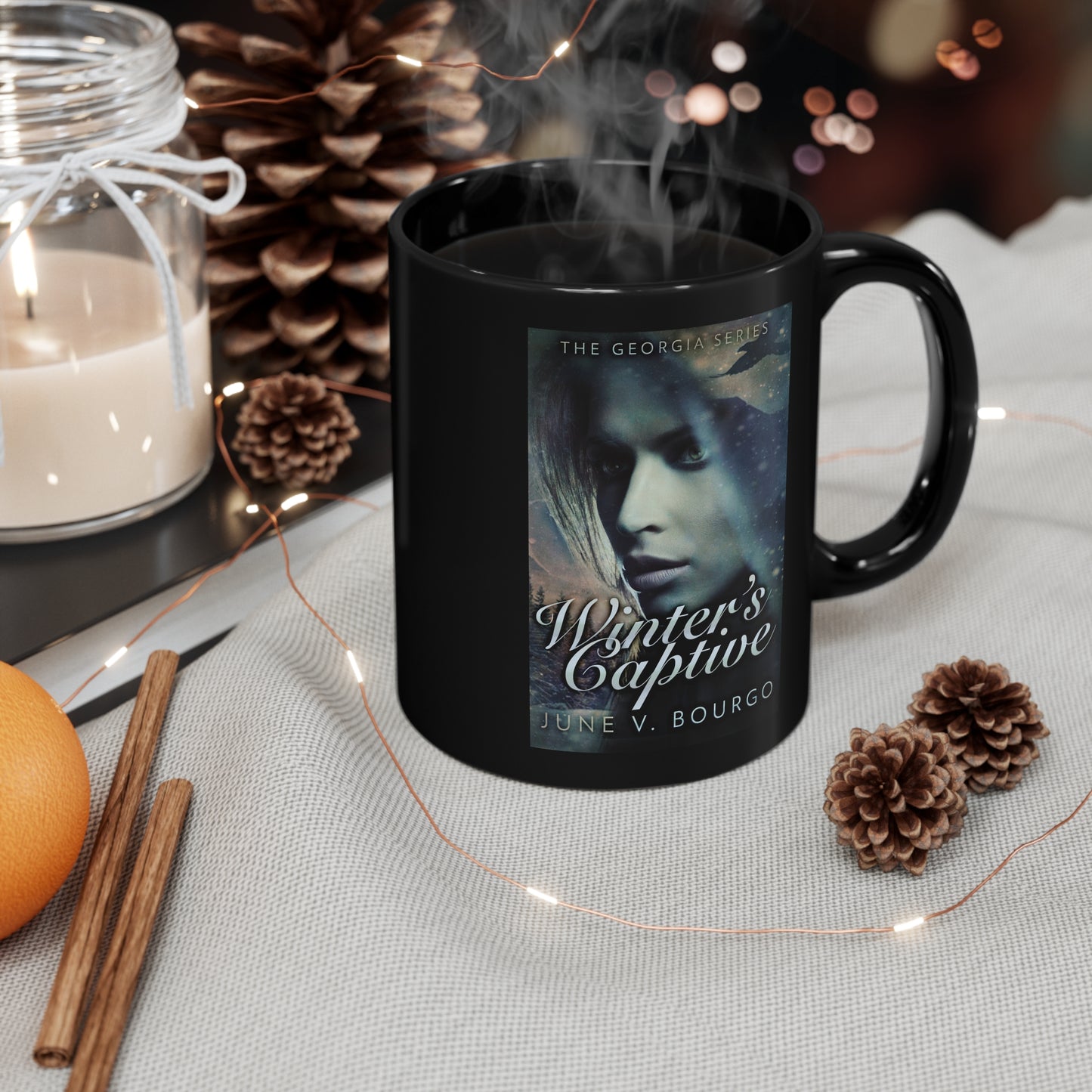 Winter's Captive - Black Coffee Mug