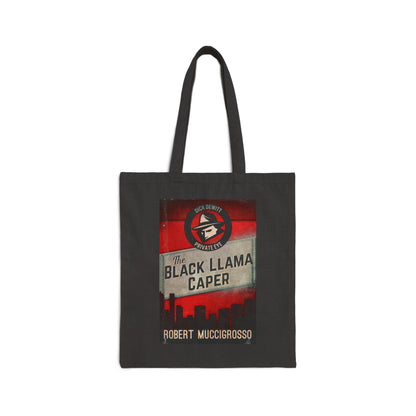 The Black Llama Caper - Cotton Canvas Tote Bag