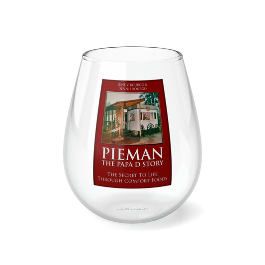 Pieman - The Papa D Story - Stemless Wine Glass, 11.75oz