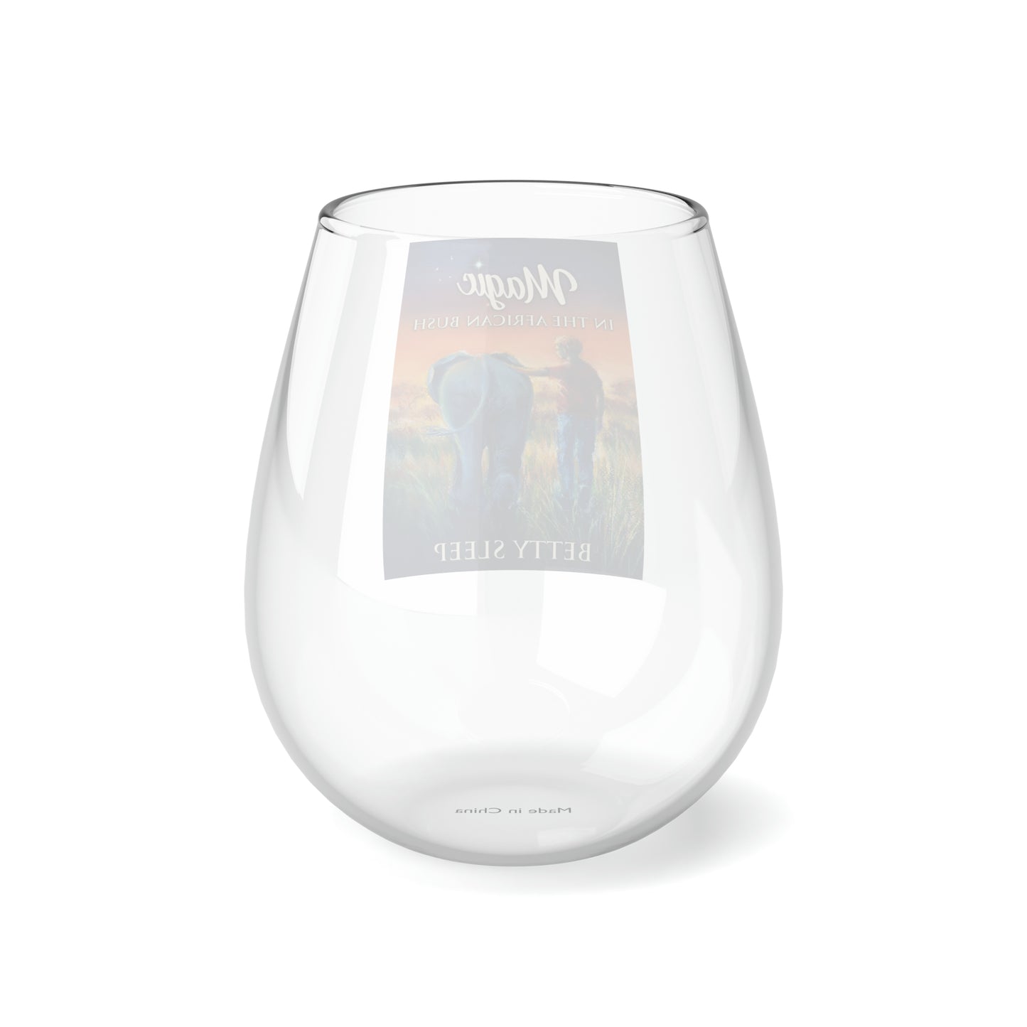 Magic In The African Bush - Stemless Wine Glass, 11.75oz