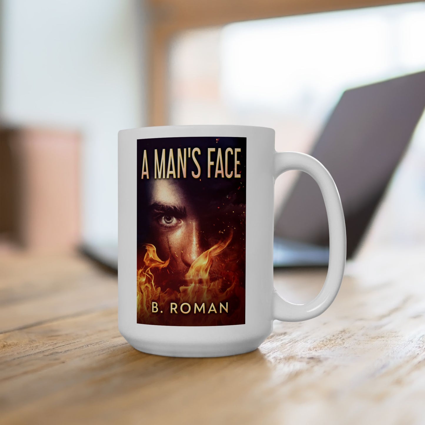 A Man's Face - White Coffee Mug