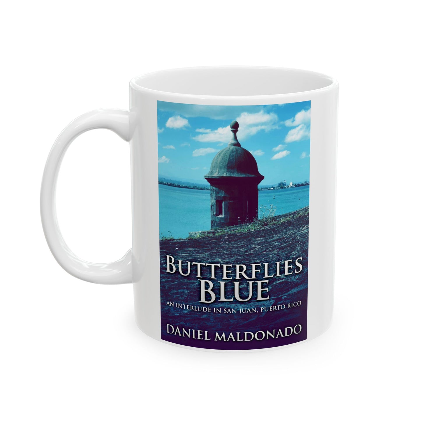 Butterflies Blue - White Coffee Mug