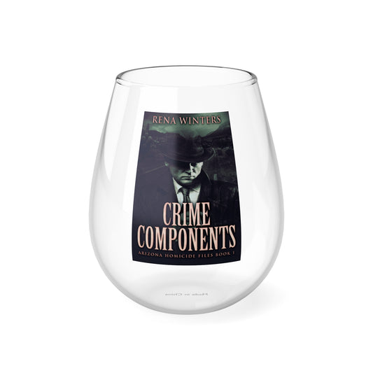 Crime Components - Stemless Wine Glass, 11.75oz