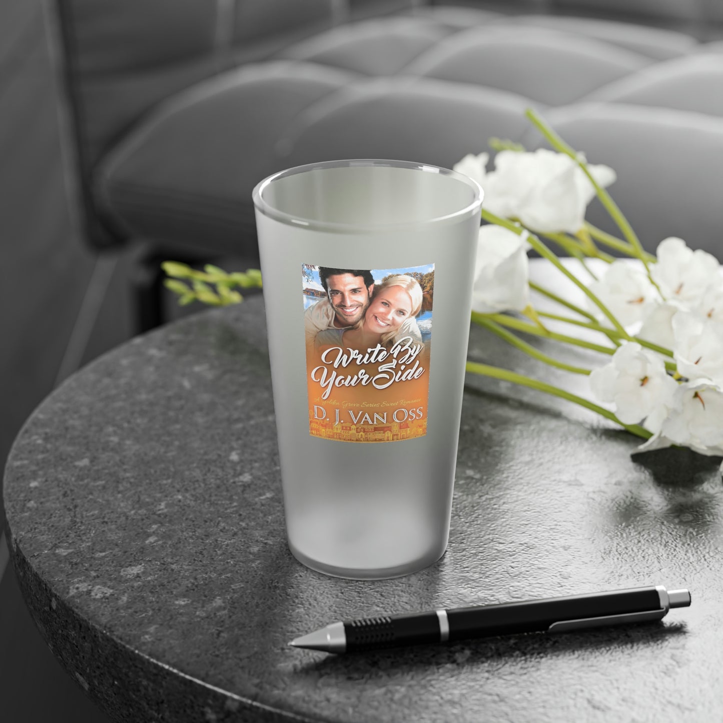 Write By Your Side - Frosted Pint Glass