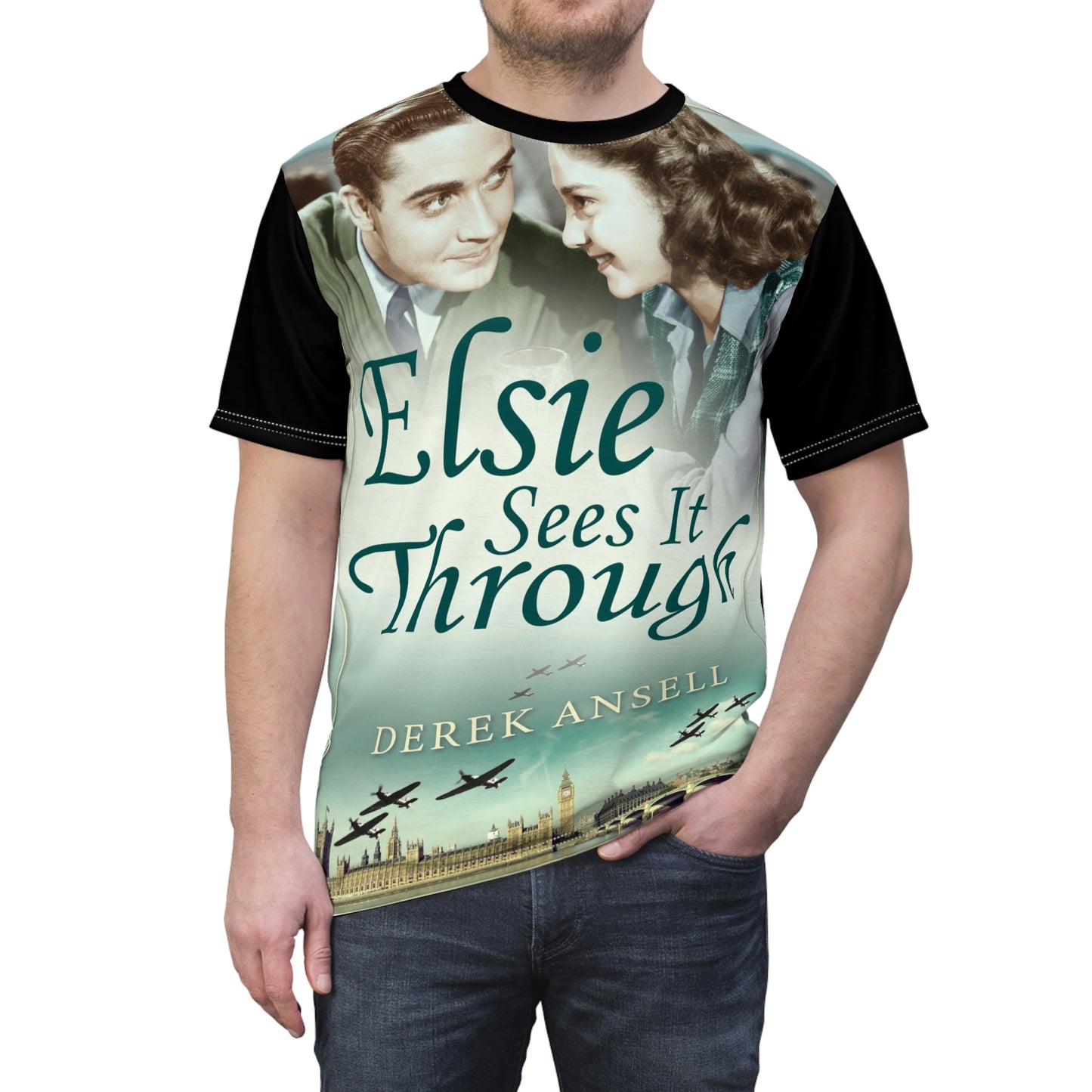 Elsie Sees It Through - Unisex All-Over Print Cut & Sew T-Shirt